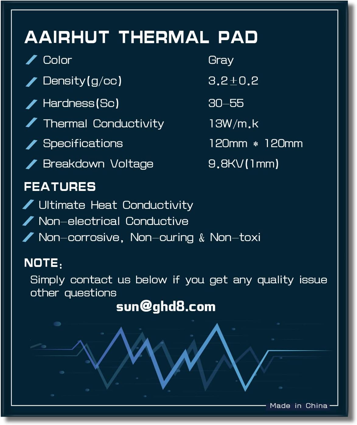 Thermal Pad 13 W/mK, 120x120x1mm