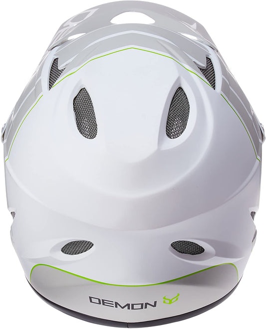 Demon Podium Full Face Bicycle Helmet- White/Grey