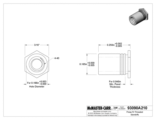 Stainless Steel Press-Fit Threaded Standoffs for Onewheel XR Battery Lid