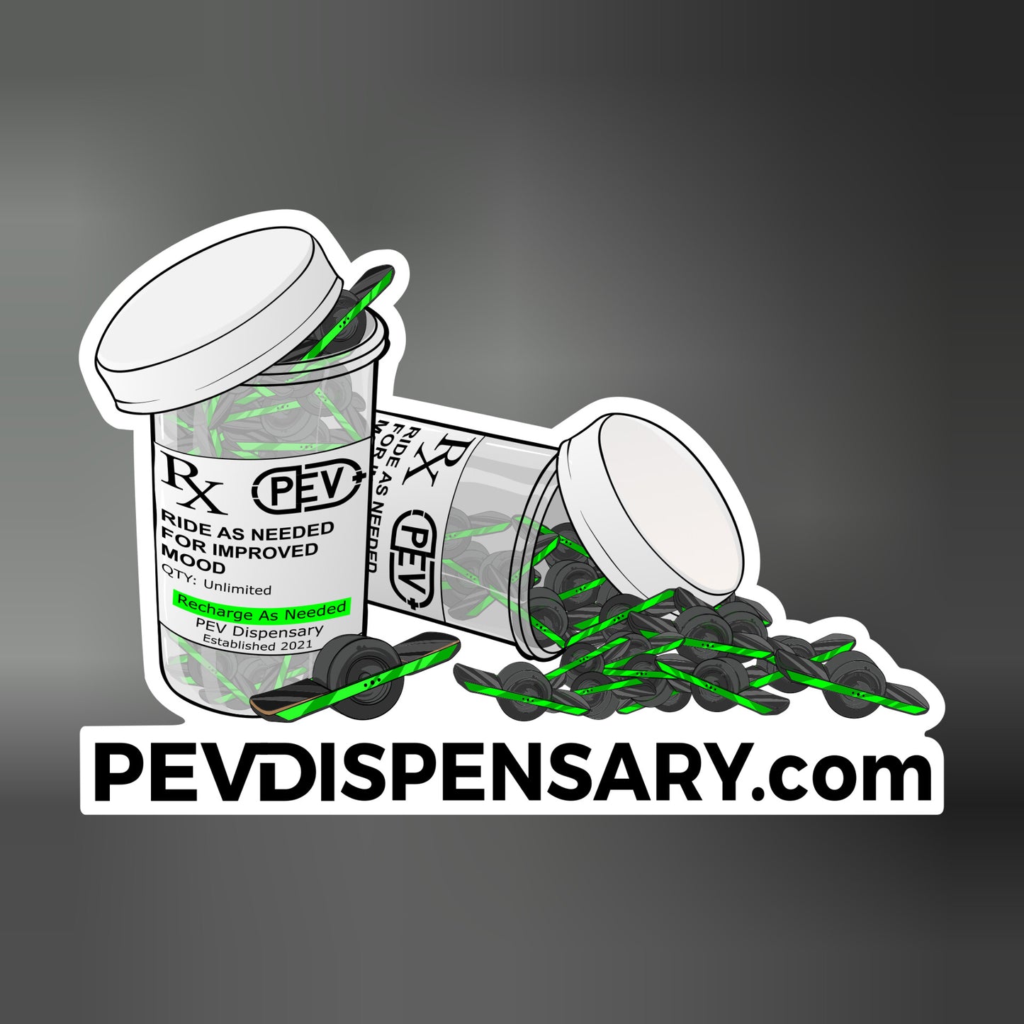 PEV Dispensary Stickers