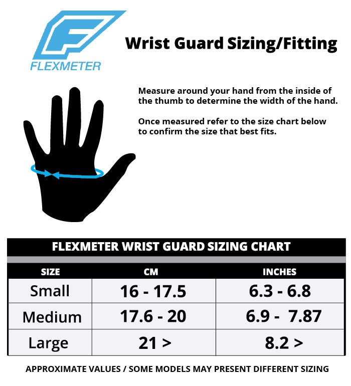 Demon Flexmeter Double Sided Wrist Guards -Integrated with D3O Impact Technology-Sold as Pair