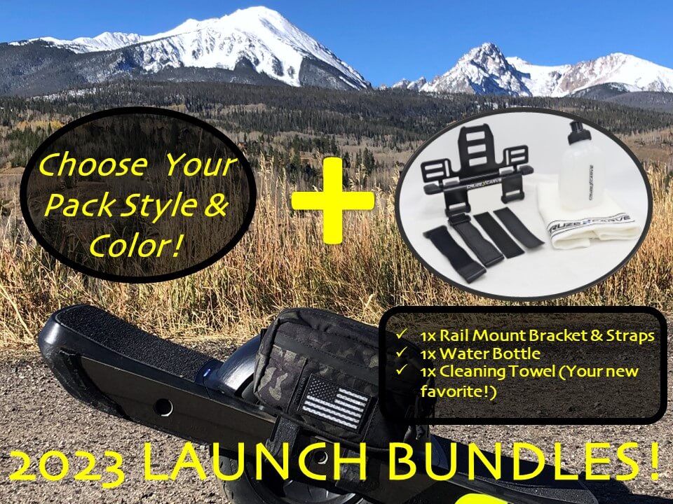 The "Recycler Cruzer" Adventure Pouch Bundle (Onewheel GT/GTS/XRC, Onewheel Pint X/XR/+ Compatible)