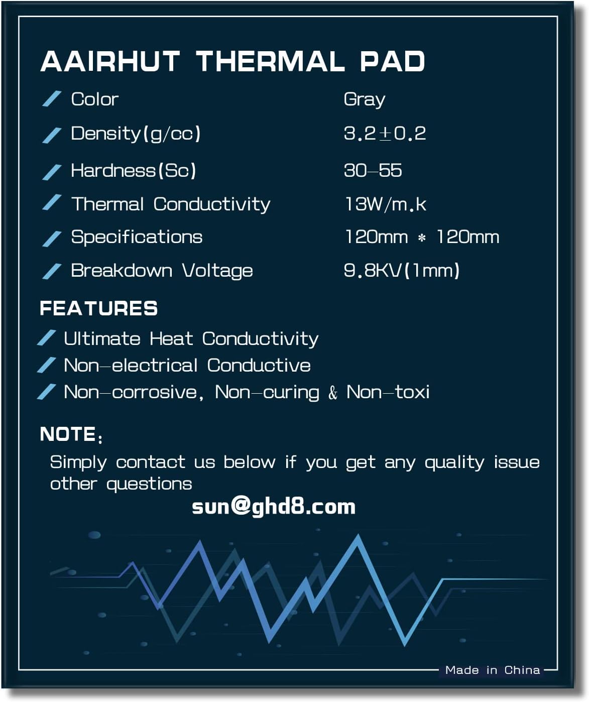 Thermal Pad 13 W/mK, 120x120x1mm