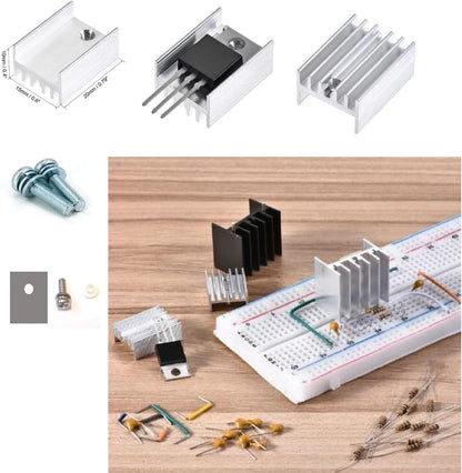 TO-220 Aluminum Heatsink Kit (20x15x10mm)