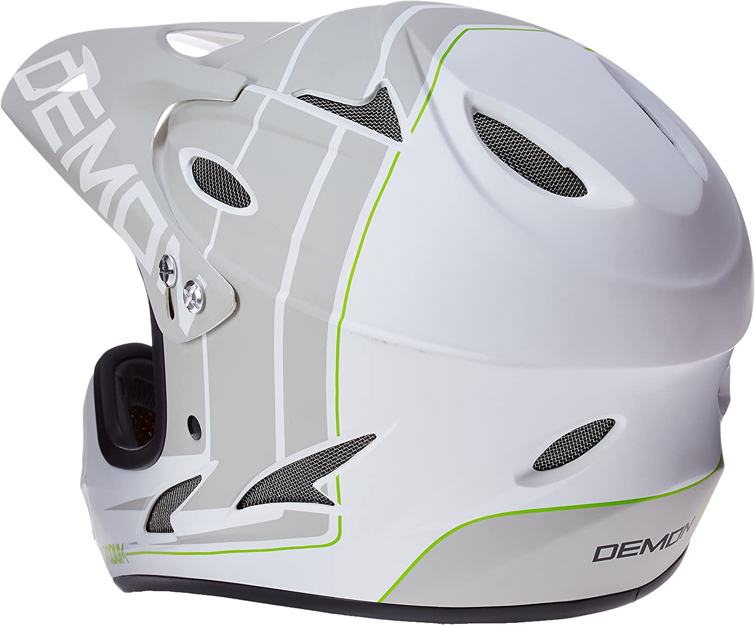 demon united snowboard helmet Demon Podium Full Face Bicycle Helmet- White/Grey LARGE / White/Grey / BE-LINK AUDIO