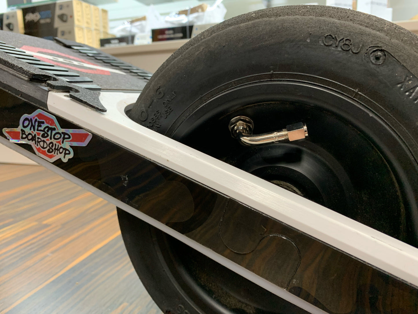 *CLOSEOUT* 90 Degree Nickel Valve Stem - Onewheel GT-S, GT, XRC, XR, Pint S, Pint X, and Pint Compatible