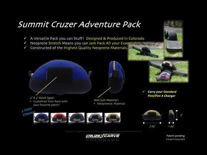 The "Summit Cruzer" Adventure Pack  (Onewheel GT/GTS/XRC, Onewheel Pint X/XR/+ Compatible)