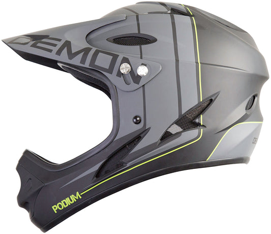 Demon Podium Full Face Bicycle Helmet- Black/Grey