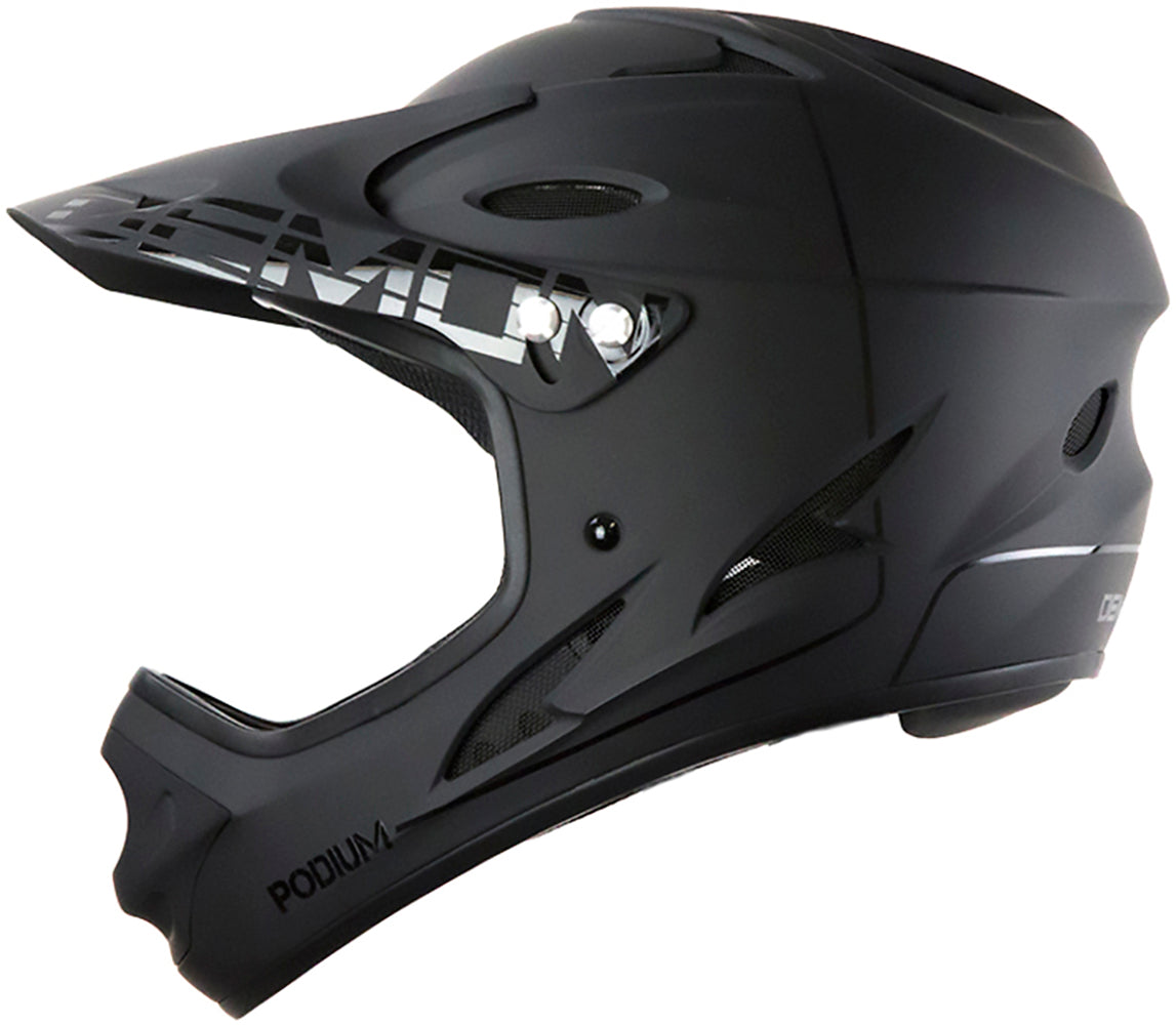 Demon Podium Full Face Bicycle Helmet- Black/Black